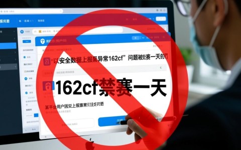 安全数据上报异常162cf禁赛一天，如何解除处罚？