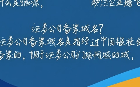 证券公司备案域名转让是否意味着投资新机遇或隐藏风险？