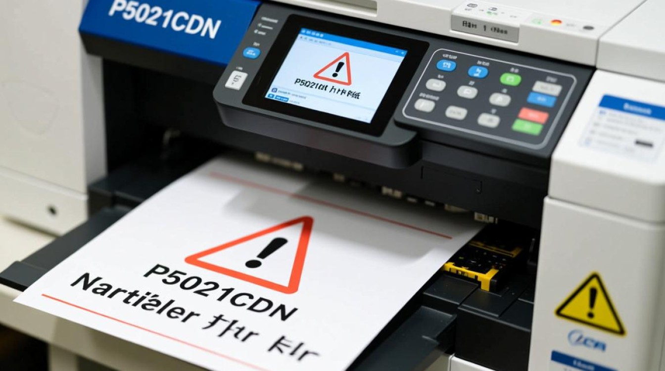 P5021cdn显示卡纸但实际未卡纸，这是什么原因导致的？