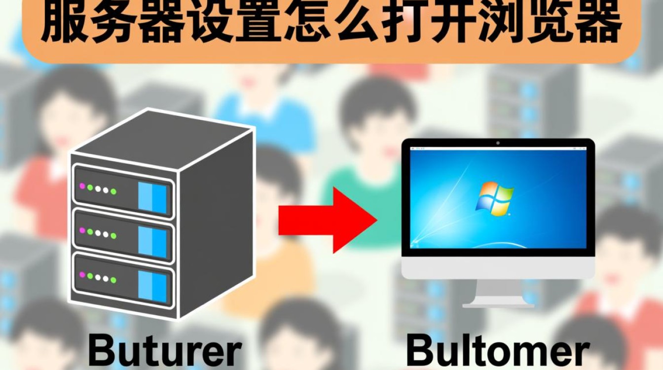 服务器设置里怎么找不到打开浏览器的选项？