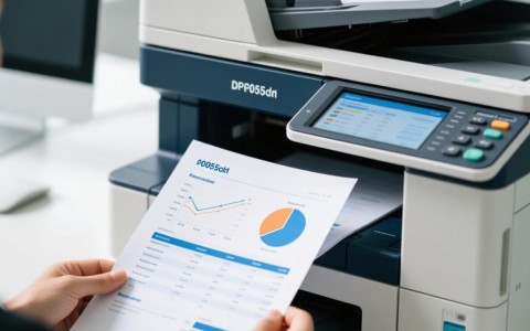 dcp9055cdn打印机打印财务报表为何只出半张纸？