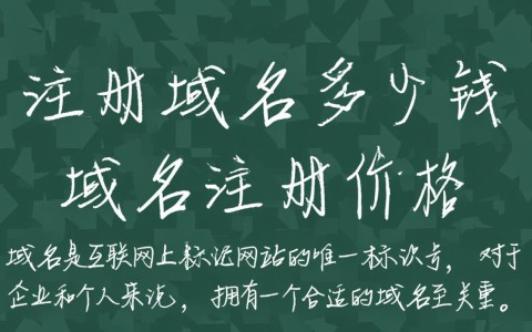 不同类型域名注册费用大揭秘，网上注册域名究竟需要多少钱？