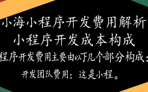 乌海小程序开发价格之谜，究竟需要多少预算？揭秘行业定价标准！