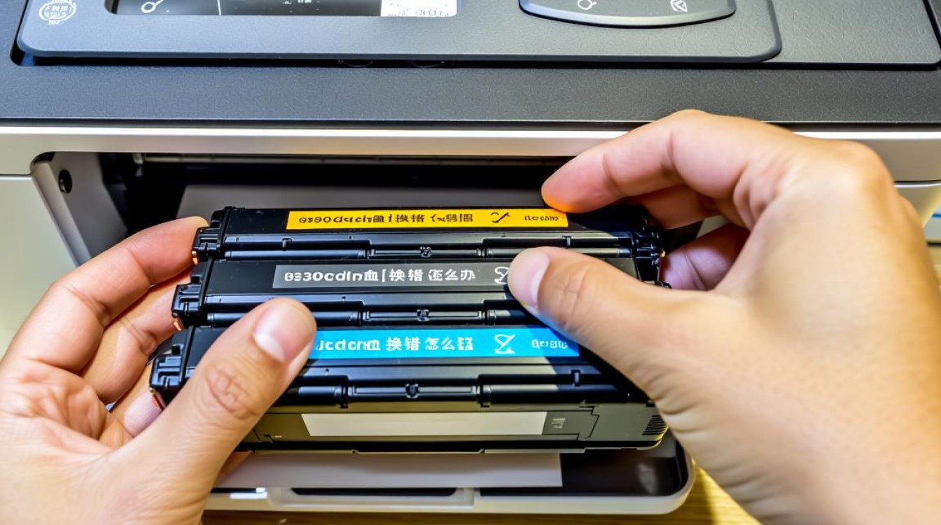 更换9030cdn墨盒时误用了，如何正确纠正并解决？