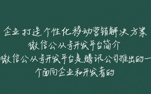 微信公从号开发平台，如何高效利用其功能实现个性化定制？