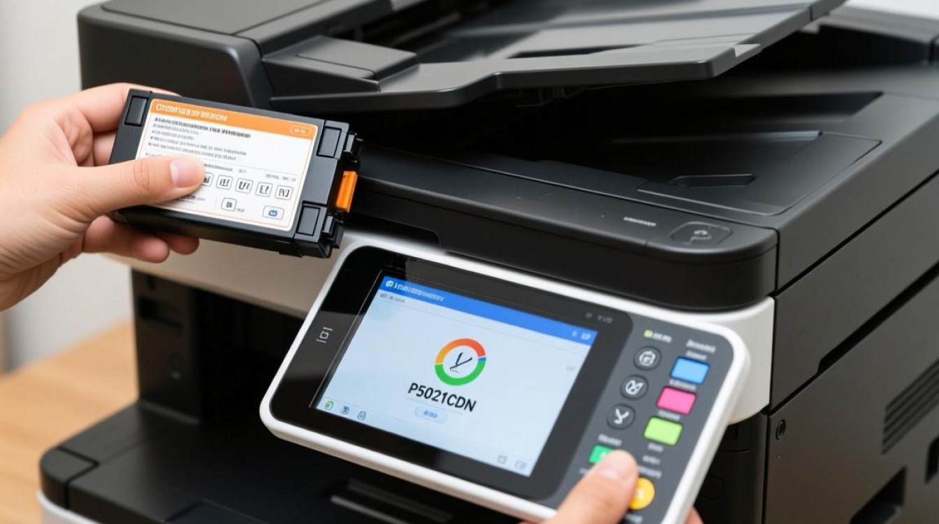 更换p5021cdn粉盒后仍提示更换，原因何在？解决方案是什么？