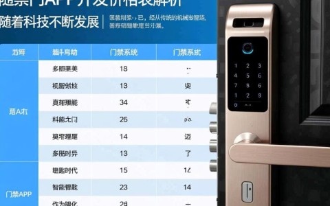 门禁app开发价格表揭秘，不同功能和规模有何价格差异？