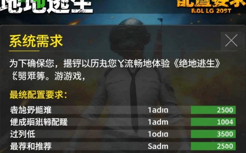 绝地逃生配置要求揭秘，哪些硬件才能畅玩这款游戏？