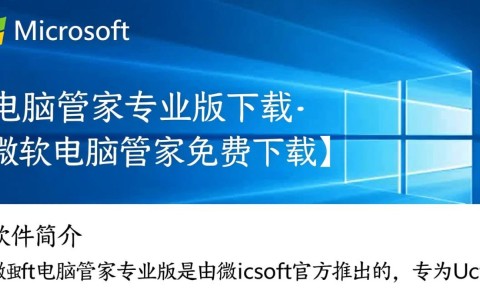 微软电脑管家专业版免费下载