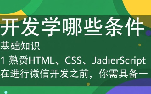 微信开发入门需掌握哪些基础条件和技能？