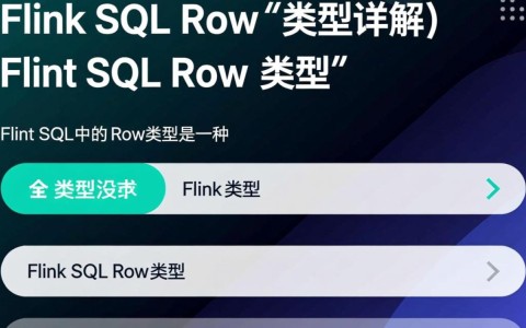 Flink SQL中Row类型如何使用及其应用场景有哪些疑问？