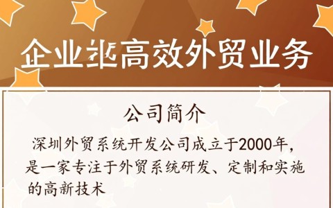 深圳外贸系统开发公司，如何选择专业可靠的合作伙伴？